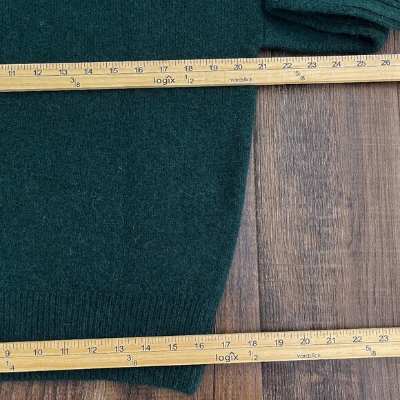 Madewell Mock Neck Sweater Crop Wool Alpaca Blend Dillon Cozy Size XS Dark Green - Picture 10 of 16